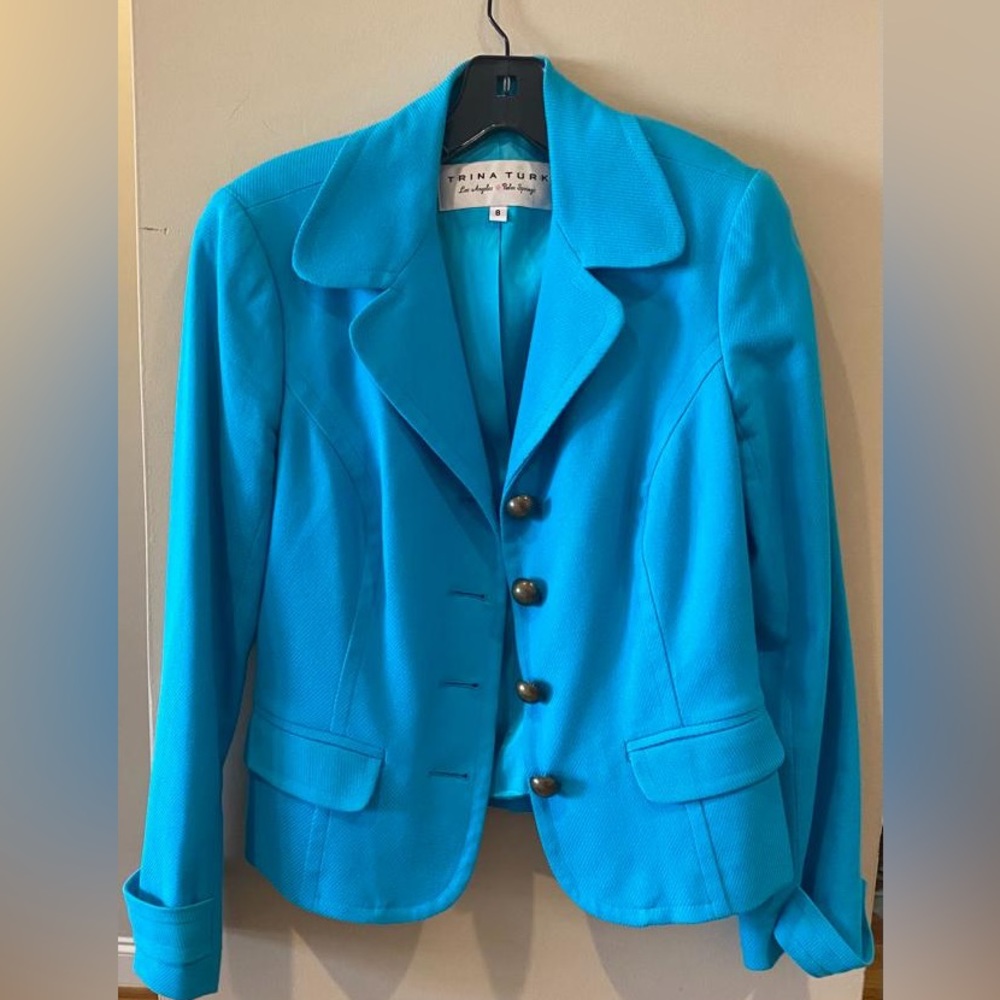 Trina Turk Blue blazer! Gorgeous vibrant color and great condition!
